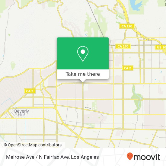 Mapa de Melrose Ave / N Fairfax Ave