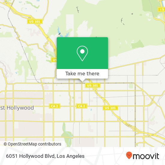 6051 Hollywood Blvd map