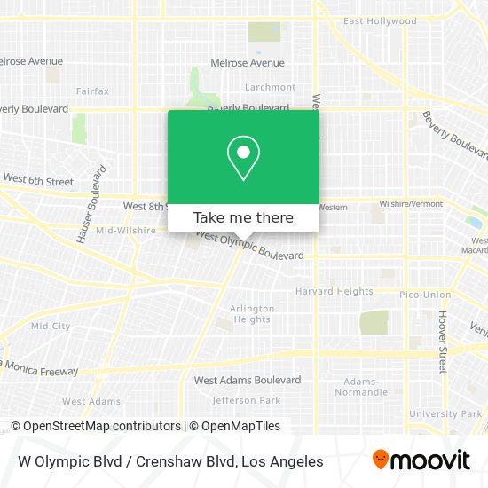 W Olympic Blvd / Crenshaw Blvd map