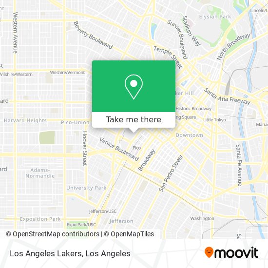 Mapa de Los Angeles Lakers