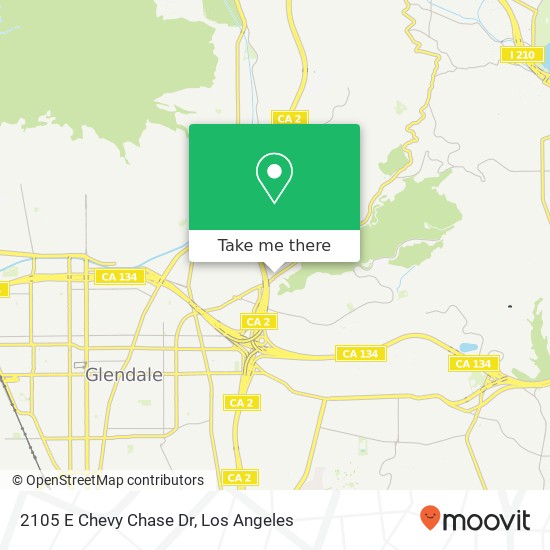 Mapa de 2105 E Chevy Chase Dr
