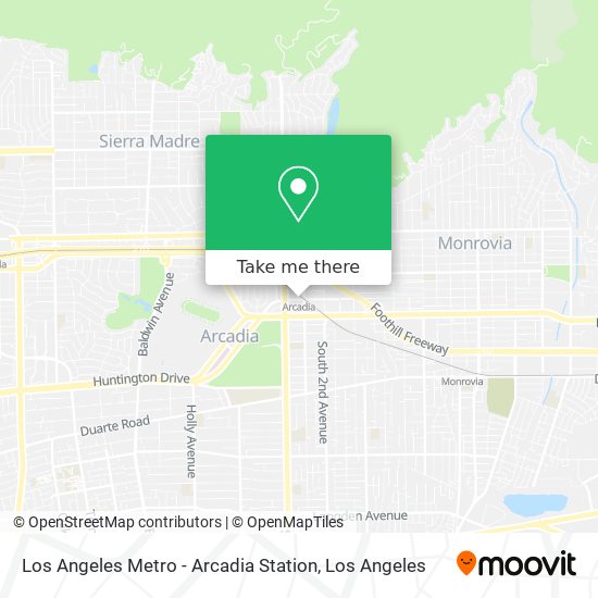 Los Angeles Metro - Arcadia Station map