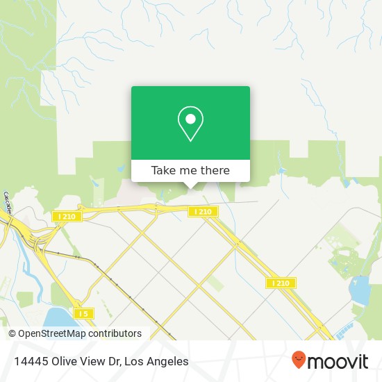 Mapa de 14445 Olive View Dr