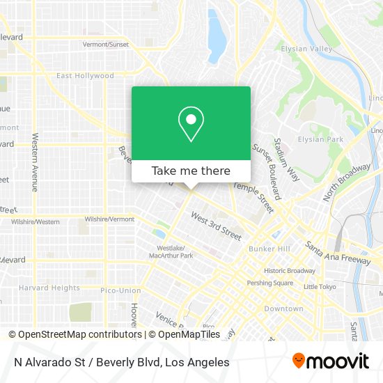 Mapa de N Alvarado St / Beverly Blvd