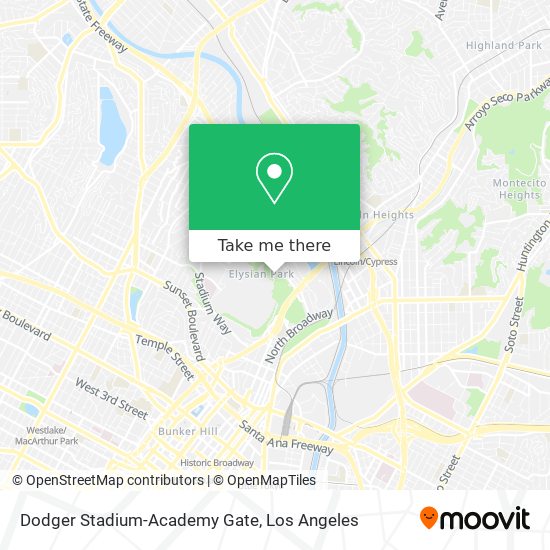 Dodger Stadium-Academy Gate map