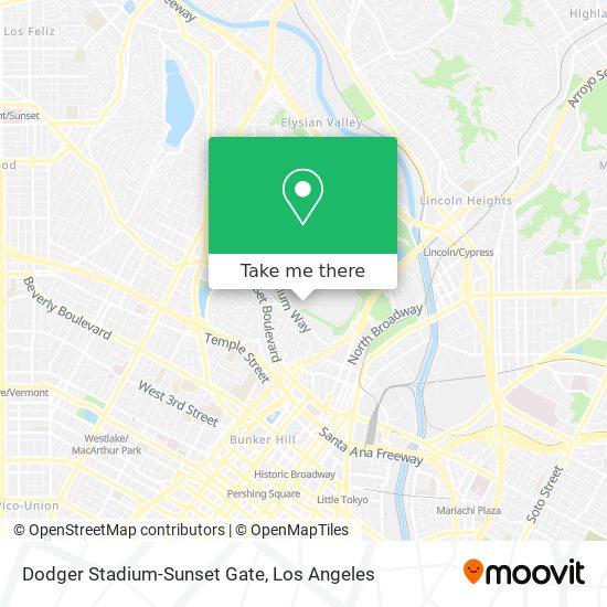 Dodger Stadium-Sunset Gate map