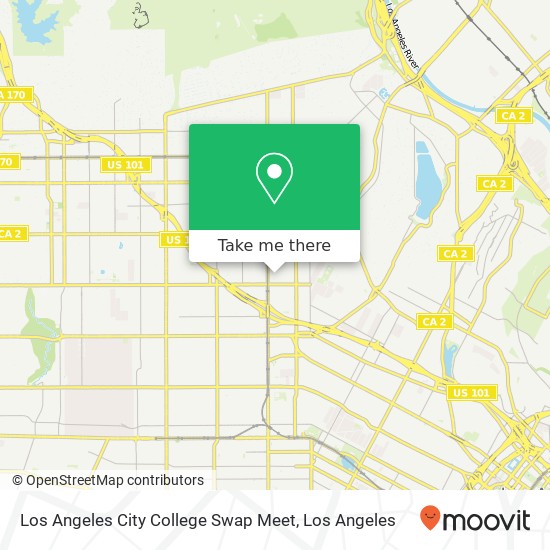 Mapa de Los Angeles City College Swap Meet