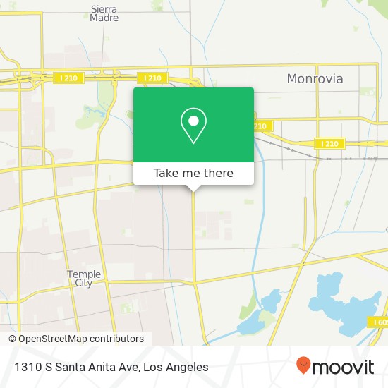 Mapa de 1310 S Santa Anita Ave