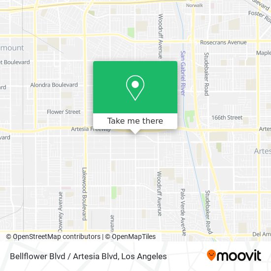 Mapa de Bellflower Blvd / Artesia Blvd