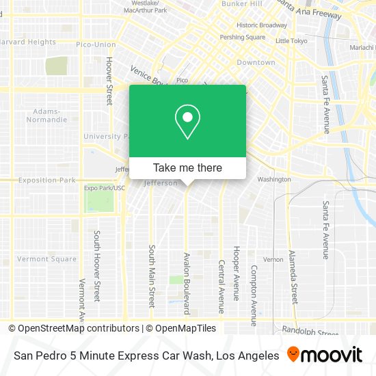 San Pedro 5 Minute Express Car Wash map