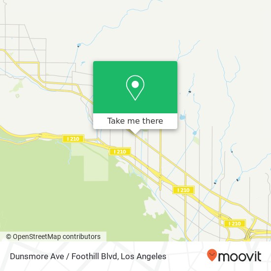 Mapa de Dunsmore Ave / Foothill Blvd