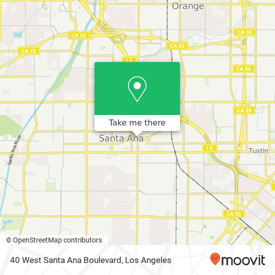 Mapa de 40 West Santa Ana Boulevard