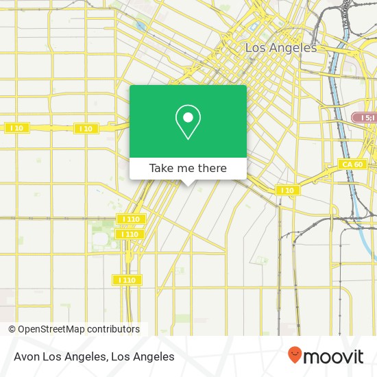 Avon Los Angeles map