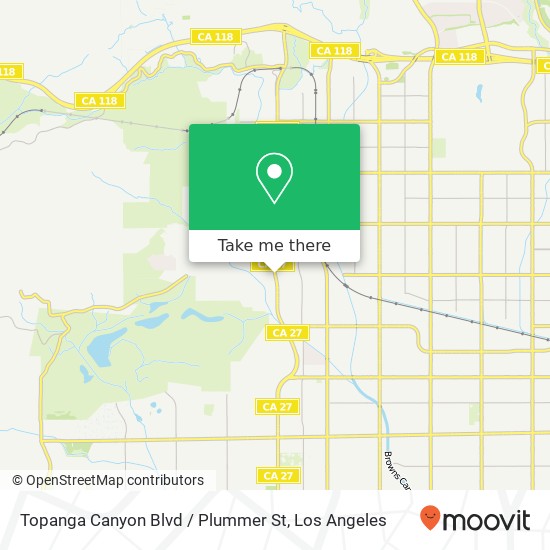 Topanga Canyon Blvd / Plummer St map