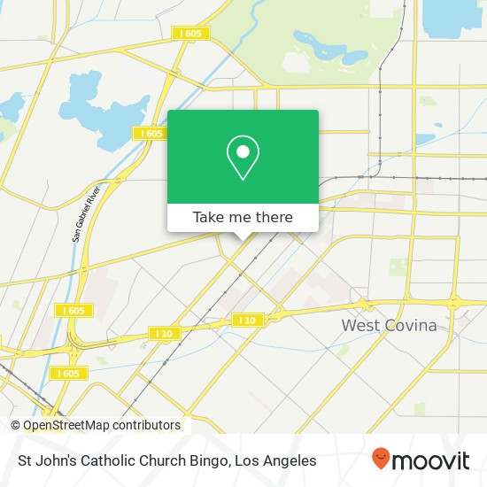 St John's Catholic Church Bingo map