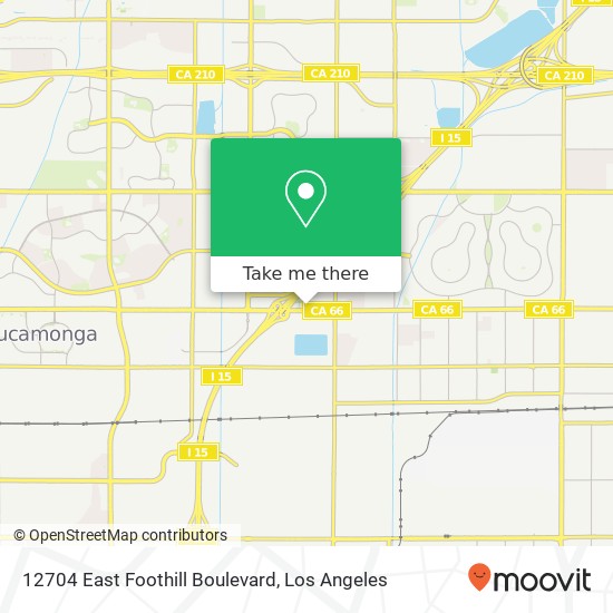 12704 East Foothill Boulevard map