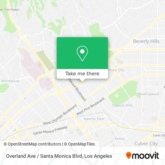 Mapa de Overland Ave / Santa Monica Blvd