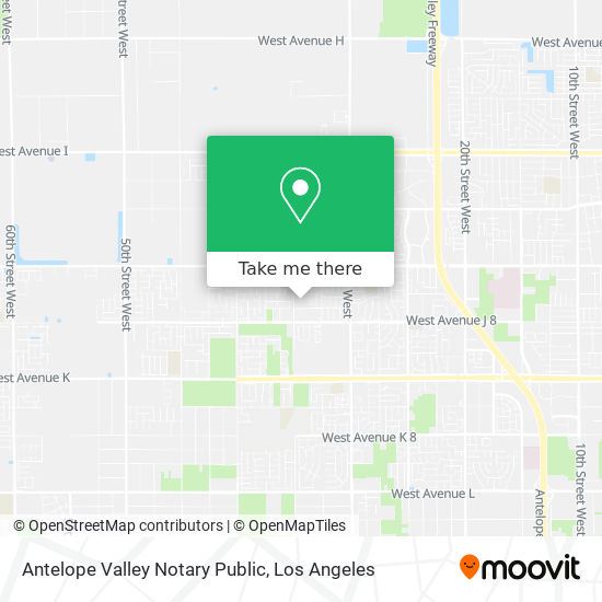 Antelope Valley Notary Public map