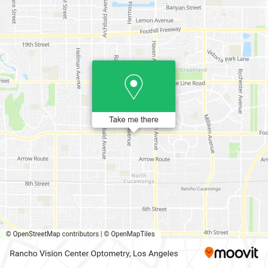 Rancho Vision Center Optometry map