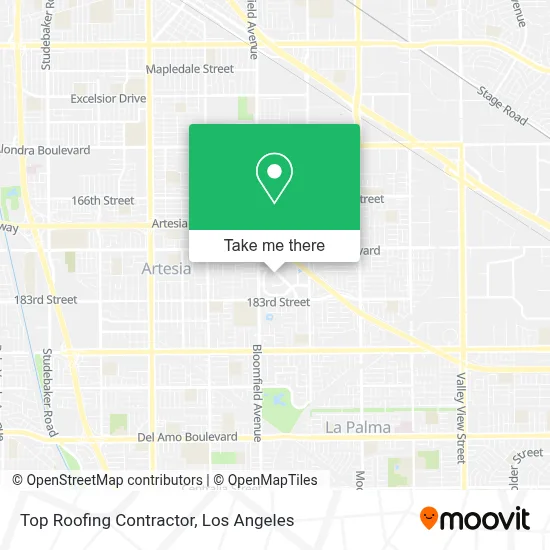 Top Roofing Contractor map