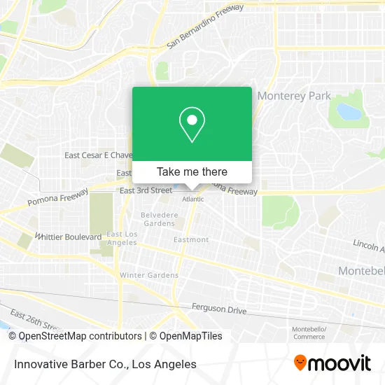 Innovative Barber Co. map