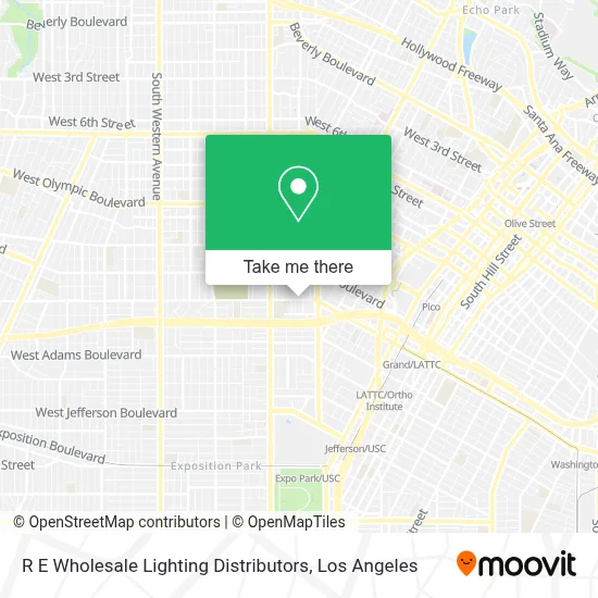 R E Wholesale Lighting Distributors map
