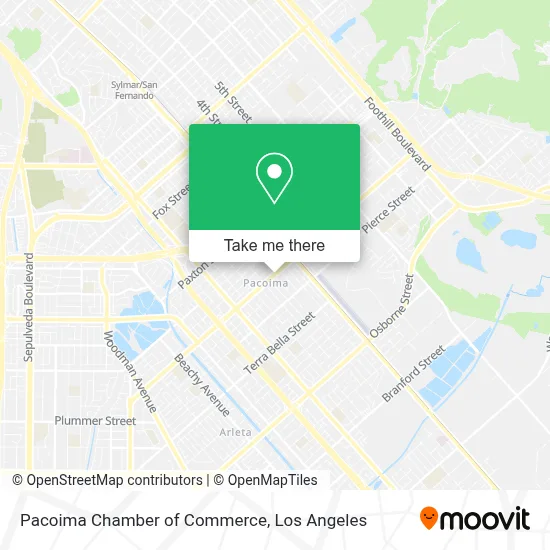 Pacoima Chamber of Commerce map