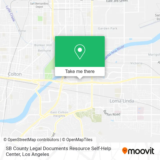 SB County Legal Documents Resource Self-Help Center map