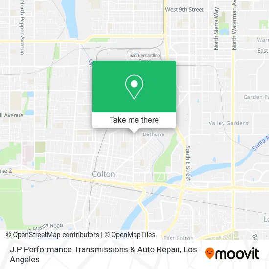 J.P Performance Transmissions & Auto Repair map