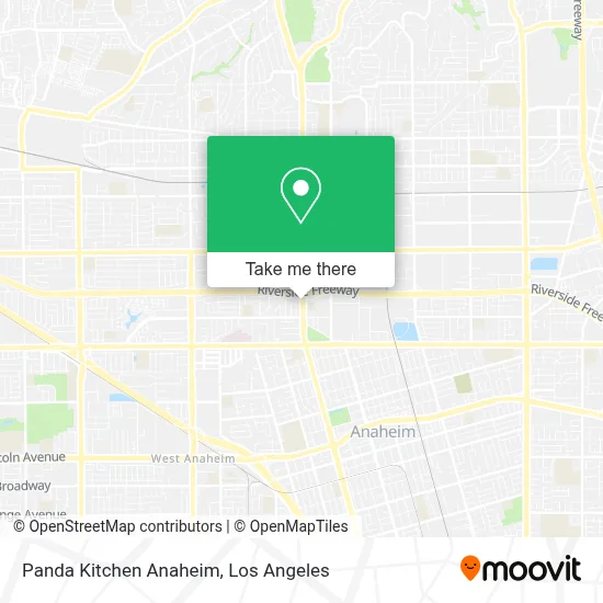 Panda Kitchen Anaheim map