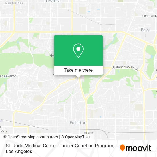 St. Jude Medical Center Cancer Genetics Program map
