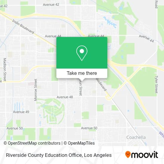 Riverside County Education Office map