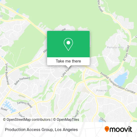 Production Access Group map