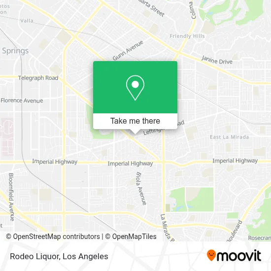 Rodeo Liquor map