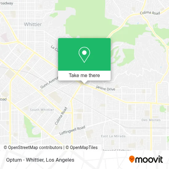 Optum - Whittier map