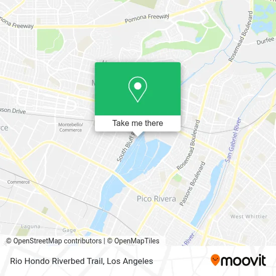 Rio Hondo Riverbed Trail map