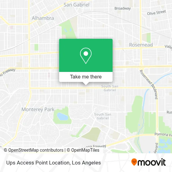 Ups Access Point Location map