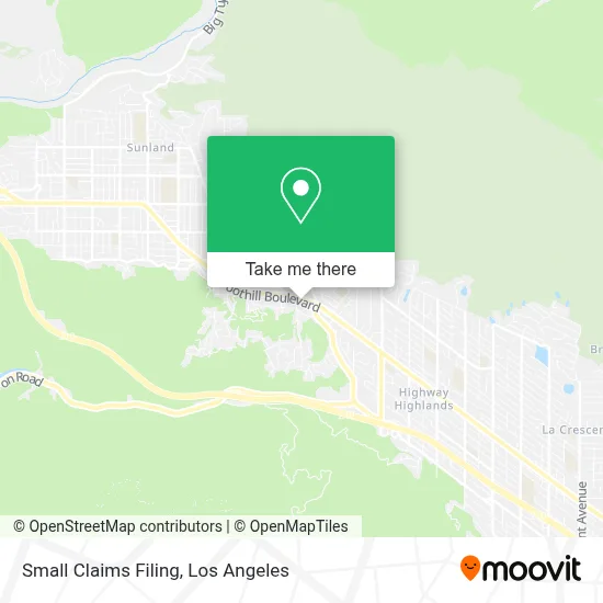 Small Claims Filing map