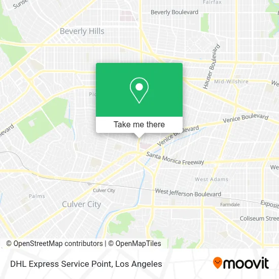 DHL Express Service Point map