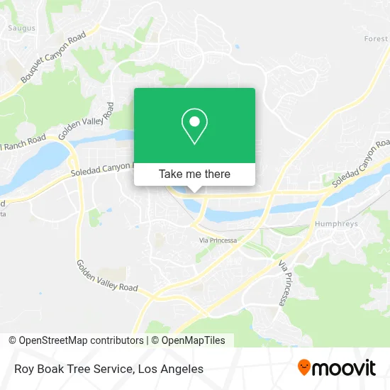 Roy Boak Tree Service map