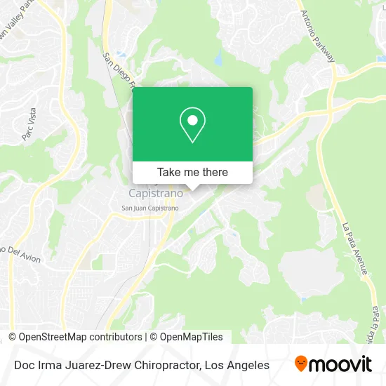 Doc Irma Juarez-Drew Chiropractor map