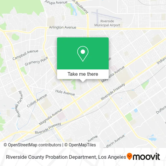 Riverside County Probation Department map