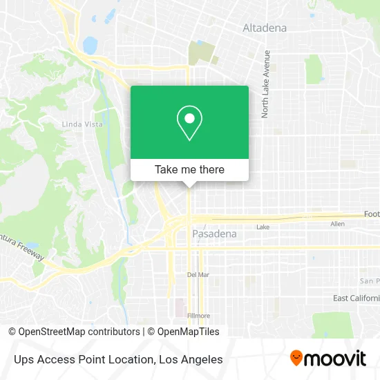 Ups Access Point Location map