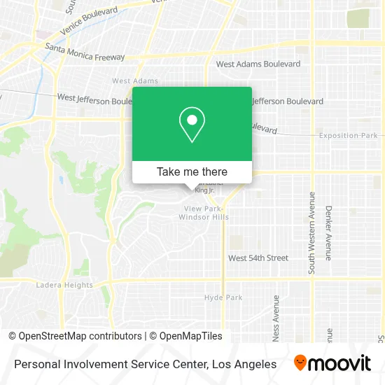 Personal Involvement Service Center map