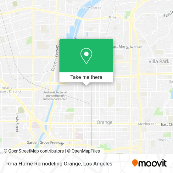 Rma Home Remodeling Orange map