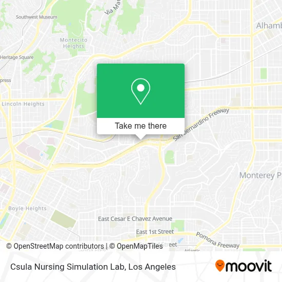 Csula Nursing Simulation Lab map