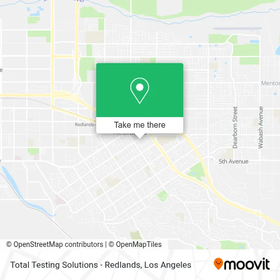 Total Testing Solutions - Redlands map