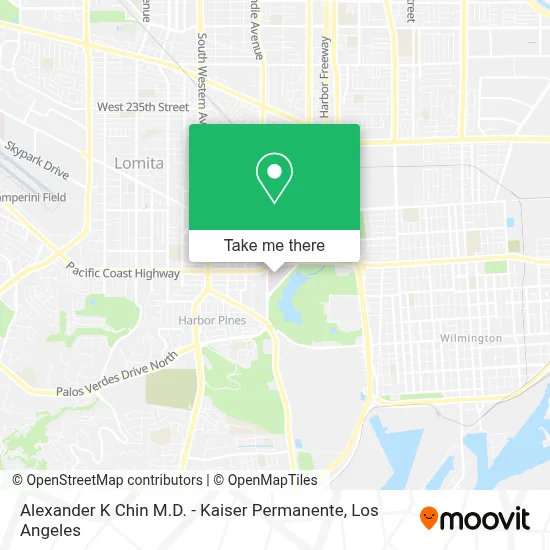 Alexander K Chin M.D. - Kaiser Permanente map