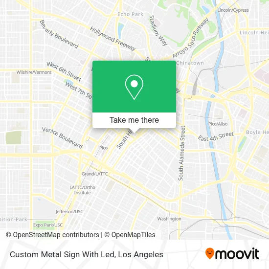 Custom Metal Sign With Led map