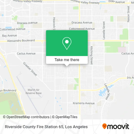 Riverside County Fire Station 65 map
